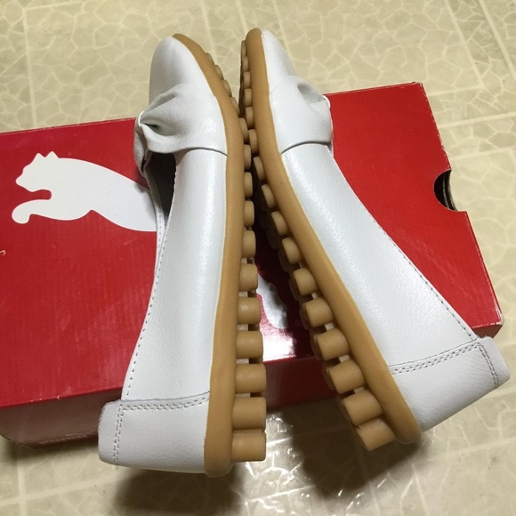 White Leather Woman Flat With Bow - Picture 7 of 7